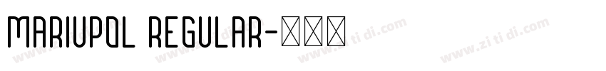 Mariupol Regular字体转换